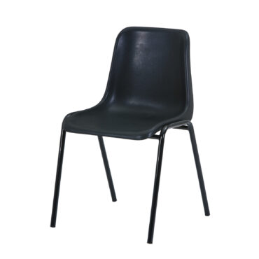Black Plastic Stacking Chair