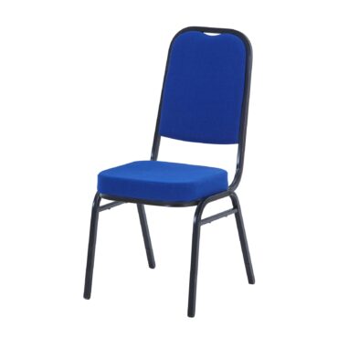 Steel Square Back Banqueting Chair Blue Black | Stacking Chair