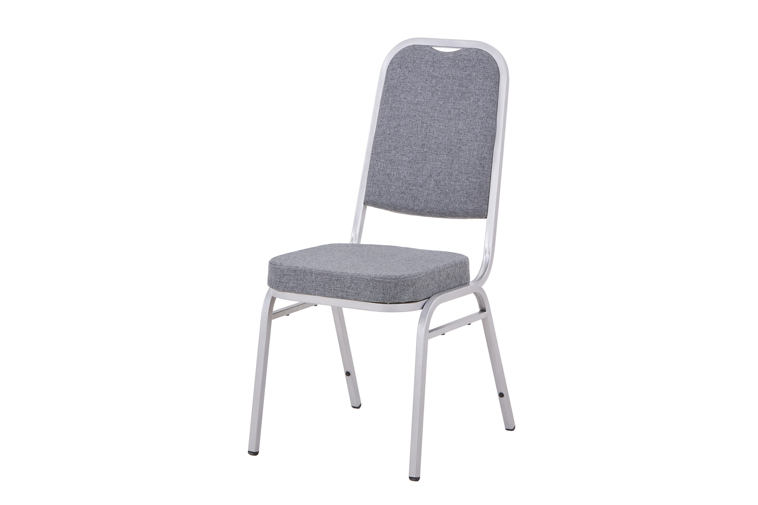 Steel Square Back Banqueting Chair Grey Silver | Stacking Chair