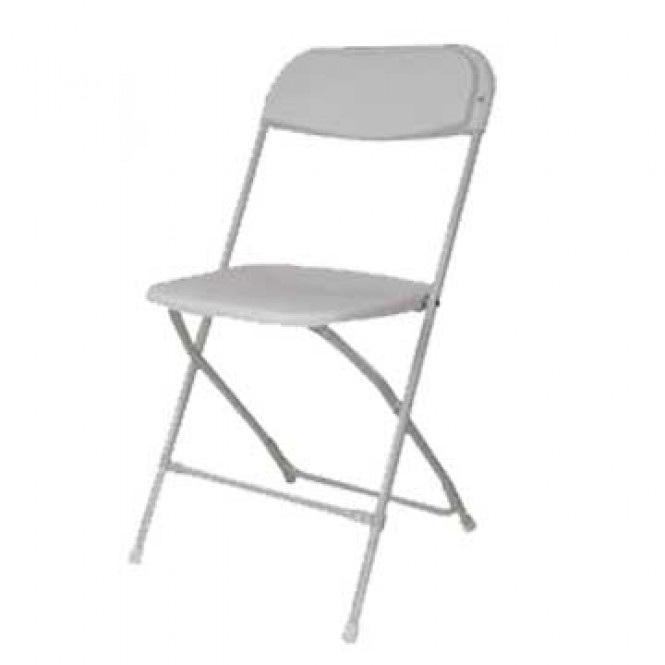 Samson Plastic Folding Chair White