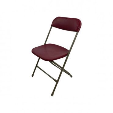 Samson Plastic Folding Chair Burgundy